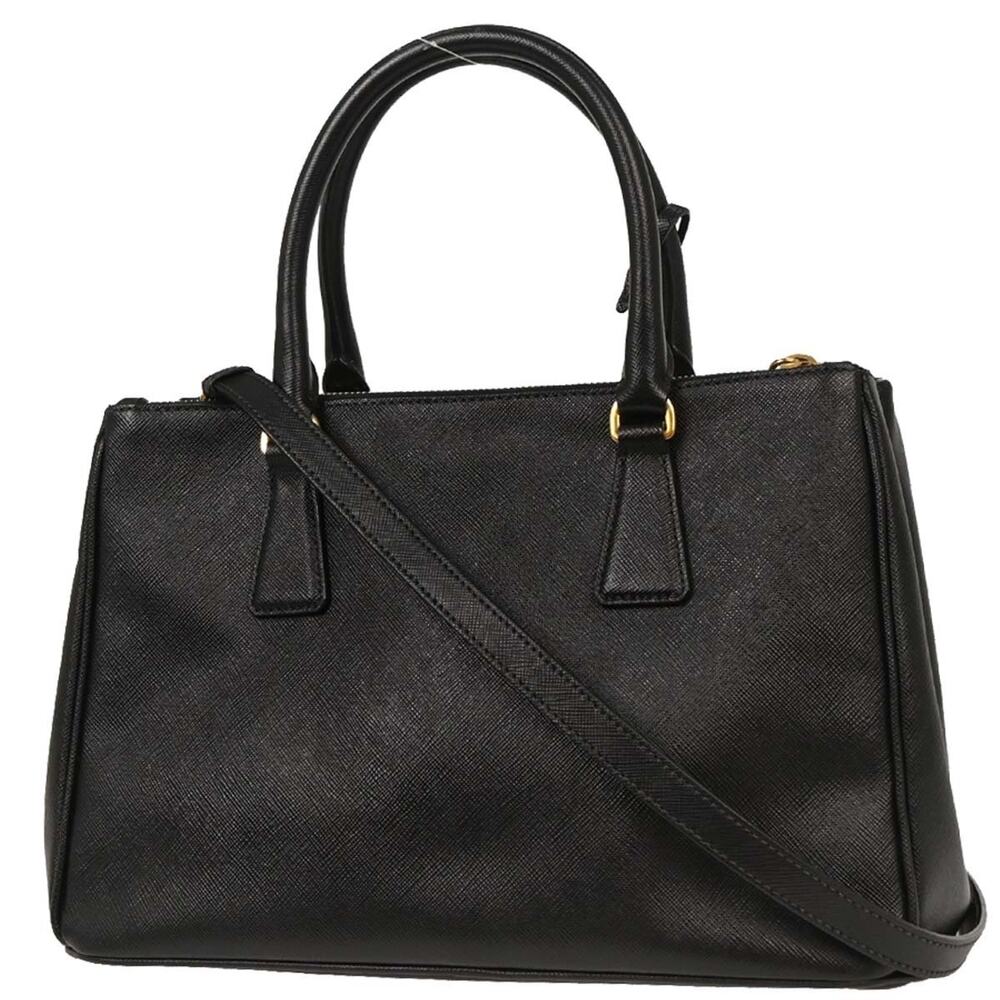 Prada Saffiano Leather Galleria Double Zip Tote Black - Picture 2 of 4